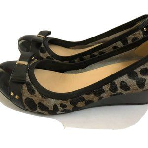 Cole Haan Women's 81/2 Leather Black Animal Print